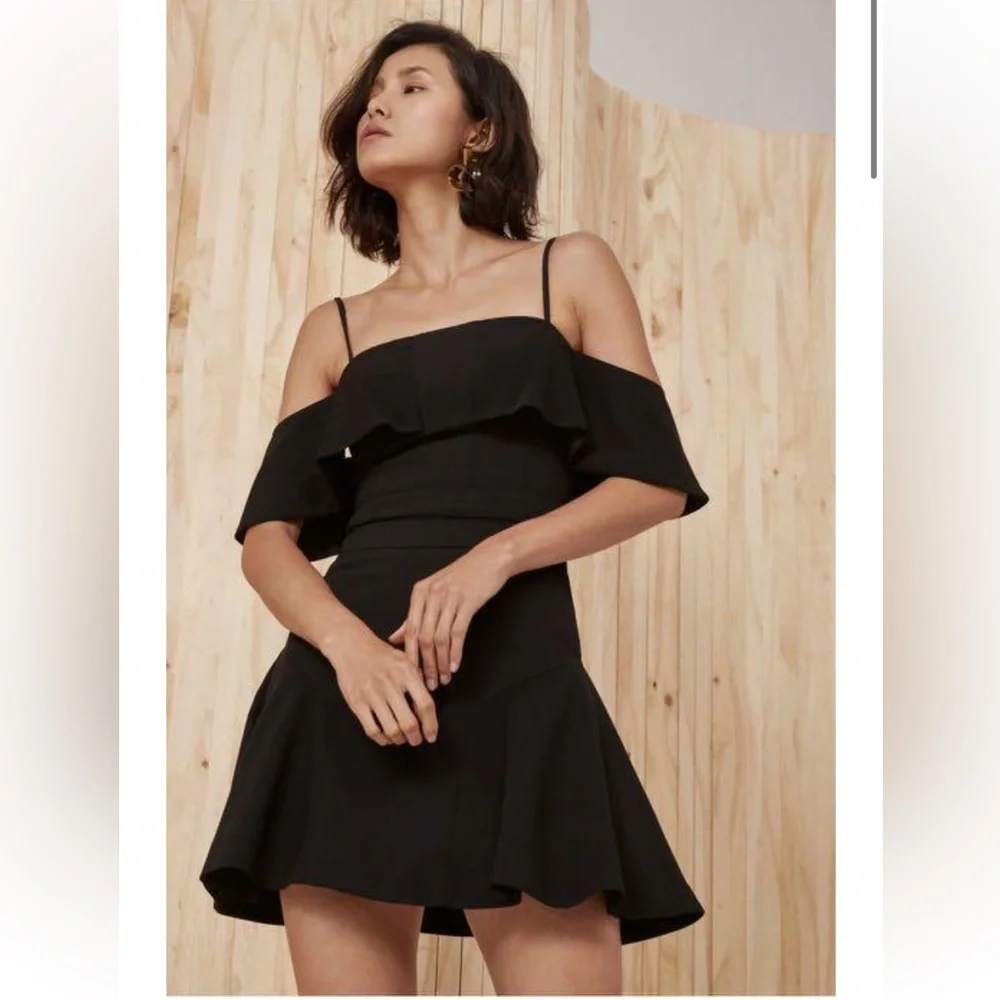 C/Meo Collective Compose Short Sleeve Mini Dress in Black M - Picture 1 of 5